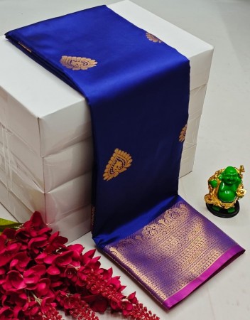 Premium Soft Silk Saree - Blue