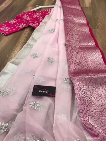 PURE ORGANZA SAREE - PS0003