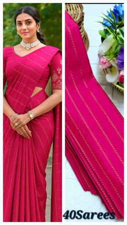 Luxury Soft Silk Saree - Pink