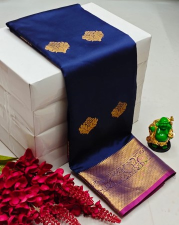 Premium Soft Silk Saree - Blue