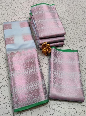 Pink Jari Soft Silk Saree - SS0020